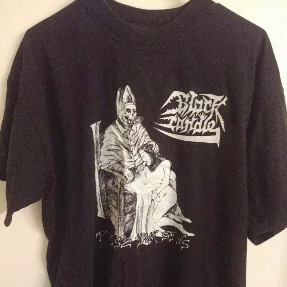 Black Candle Praise Your Sins tee XL Rare vintage
